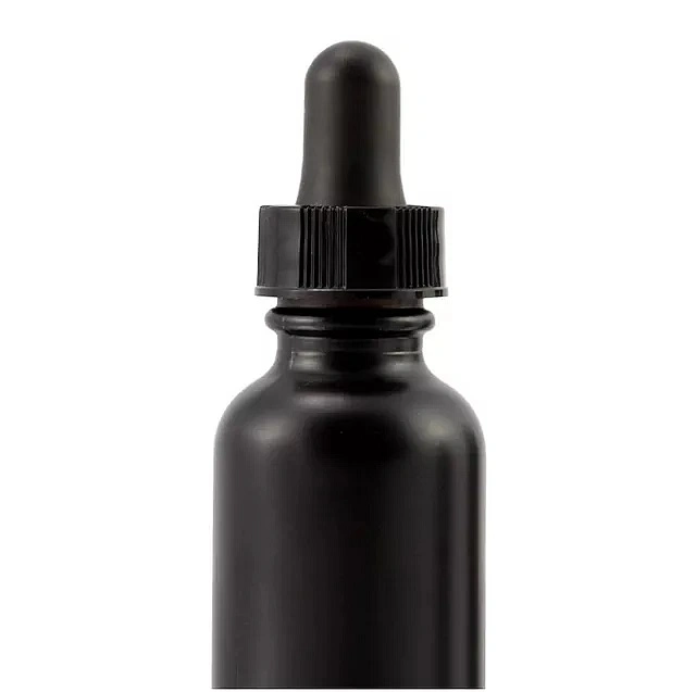 Hot Sale 5ml 10ml 15ml 20ml 30ml 50ml 100ml Frosted Matte Black Glass Bottle Essential Oil Dropper Bottle