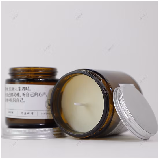 Hand Blown Empty Glass Candle Jar for Scented Candles Glass Candle Container Glass Luxury Candle Vessel for Candle Making